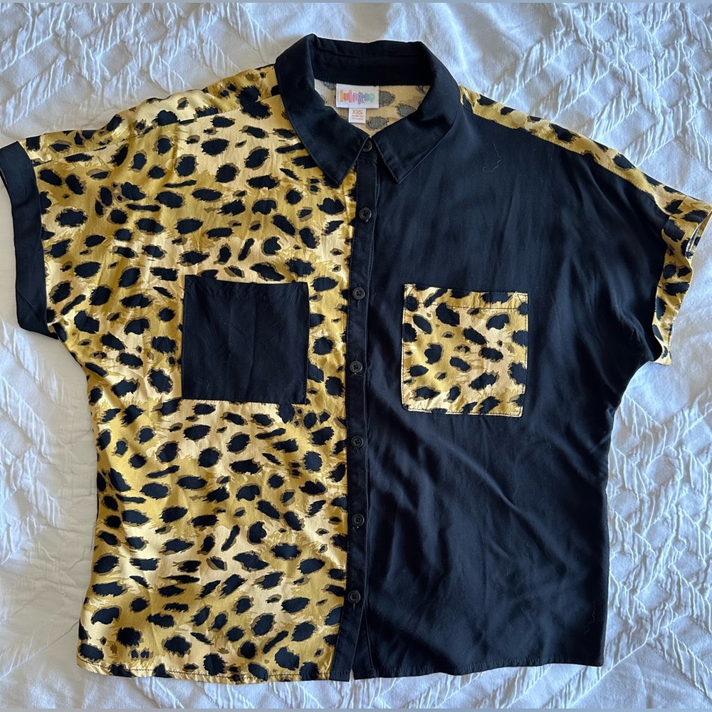 Amy Button-Up Shirt cheetah leopard
